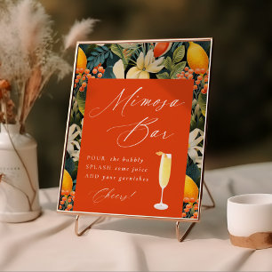 Affiche Tropical Orange Paradise Mimosa Bar