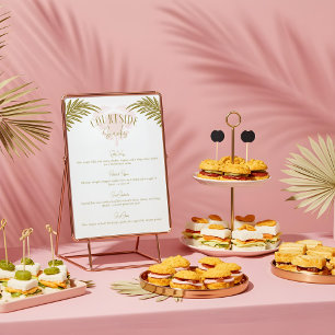 Affiche Tropical Pickleball Party Food Appetitmenu Signe