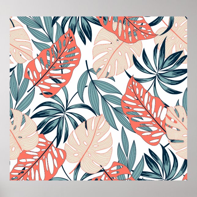 Affiche Tropical Plante Feuille mode Imprimer (Devant)