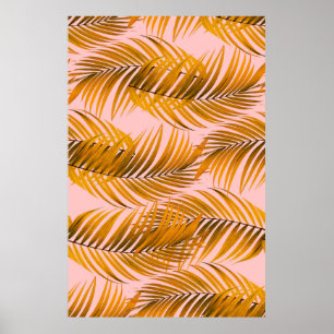 Affiche Tropical réaliste Feuille Motif tendance Mode C