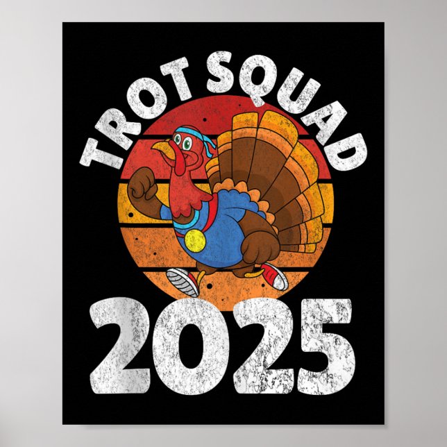 Affiche Trot Squad 2025, Thanksgiving Turquie en course (Devant)