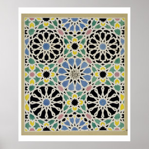 Affiche Trottoir de mosaïque à Alhambra, 'de l'Arabe