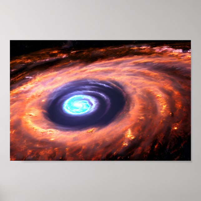 Affiche Trou noir Explosion galactique Univers Ciel noctur (Devant)