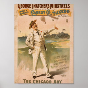 Affiche Troubadours de George Thatcher, 'la Chicago Boy