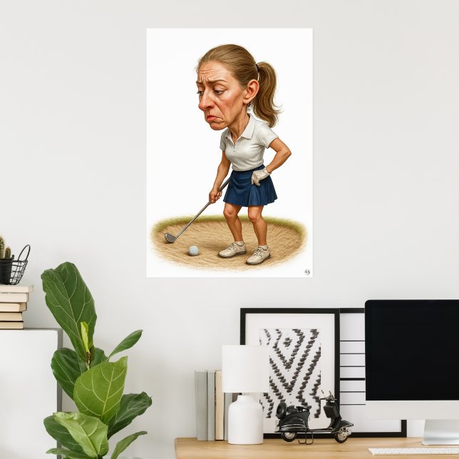 Affiche Trouble de soute - Golf Art Print (Bureau à domicile)