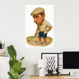 Affiche Trouble de soute - Golf Art Print
