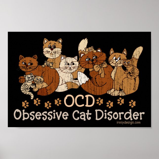 Affiche Trouble obsessif de chats OCD (Devant)