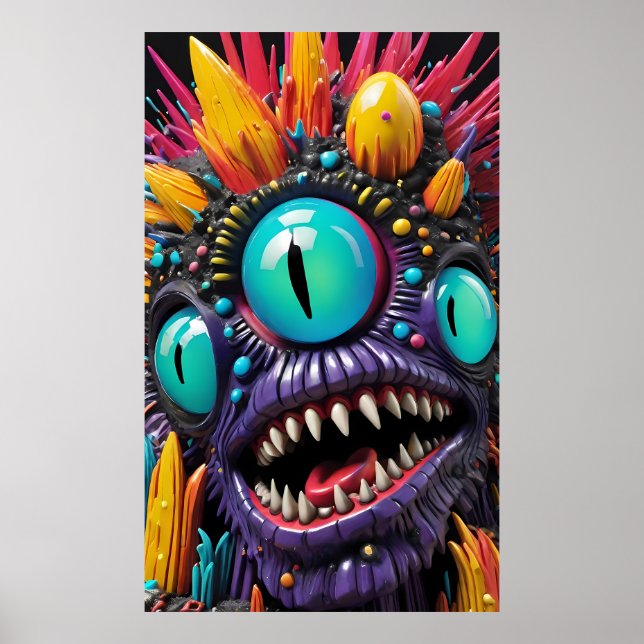 Affiche Troublemaker à trois points de vue - Ken Gage Art (Devant)