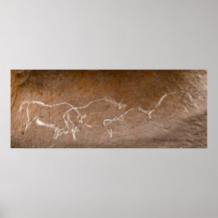 Affiche Troupeau de bisons errants