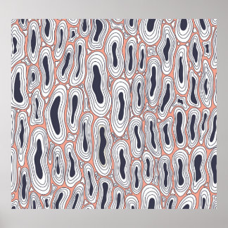 Affiche Trous noirs : Motif Chaos Vintage.