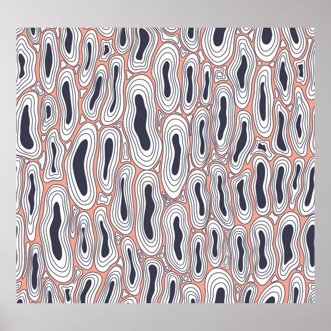 Affiche Trous noirs : Motif Chaos Vintage. (Devant)