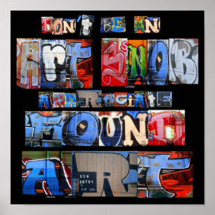 Affiche trouvée de graffiti d'art