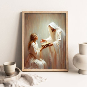 Affiche Trouver la foi, Art chrétien, Jésus-Christ et Gir