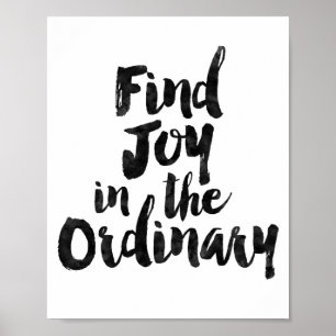Affiche Trouver la joie dans l'ordinaire
