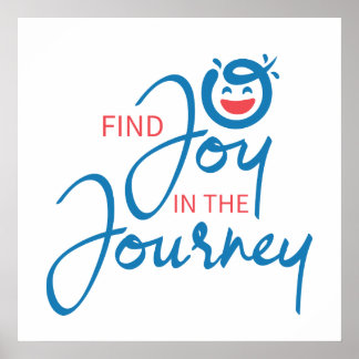 Affiche Trouvez la joie dans le mot d'art Journey