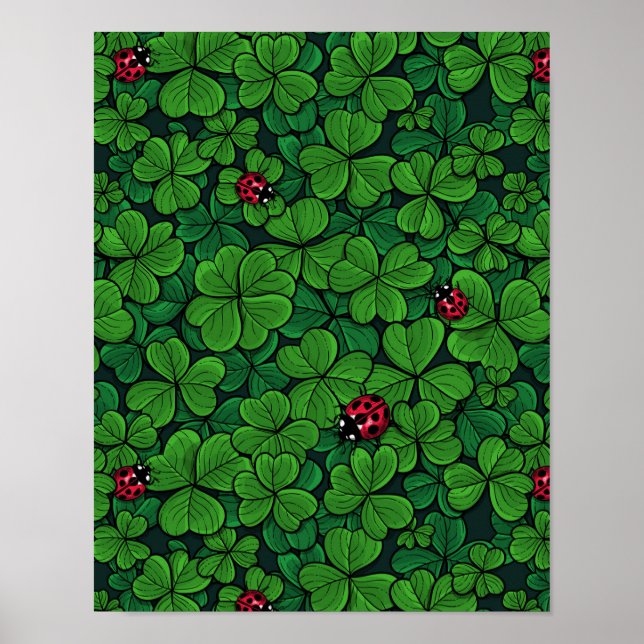 Affiche Trouvez le trèfle chanceux (Devant)