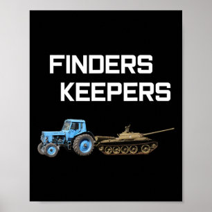 Affiche Trouvez les Gagnez - Tracteur ukrainien Tank russe