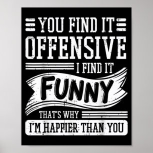 Affiche Trouvez offensant Trouvez drôle Humour Hommes Femm