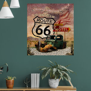 Affiche Trouvez vos coups de pied sur la route 66