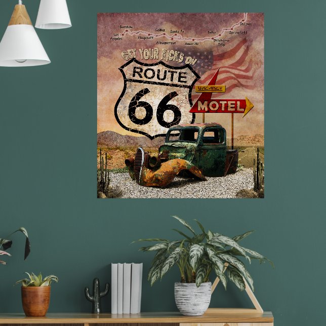Affiche Trouvez vos coups de pied sur la route 66 (Salon 1)