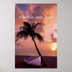 Affiche Trouvez Votre Endroit Heureux - Belle Plage, Palmi