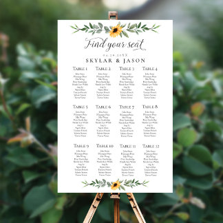 Affiche Trouvez votre siège Aquarelle Fleur sauvage de tou