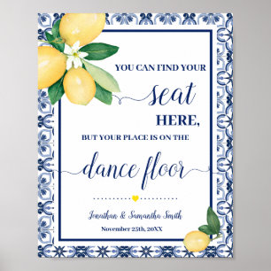 Affiche Trouvez Votre Siège Réception De Mariage Méditerra