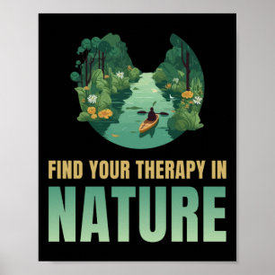 Affiche Trouvez votre thérapie dans la nature Sticker