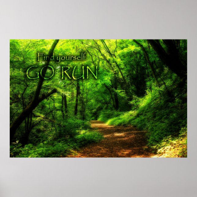 Affiche Trouvez-vous Go Run Magic Forest Motivational (Devant)