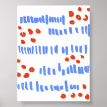 Trucs de pinceau rouge et bleu Abstraits