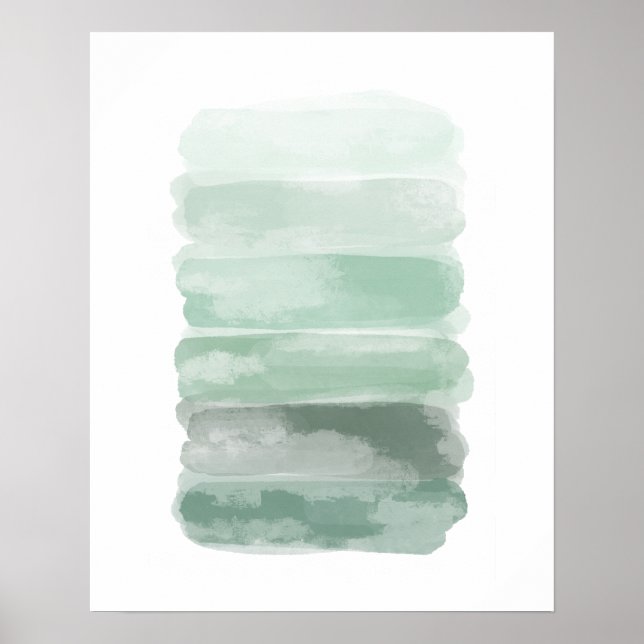 Affiche Trucs de pinceau vert (Devant)