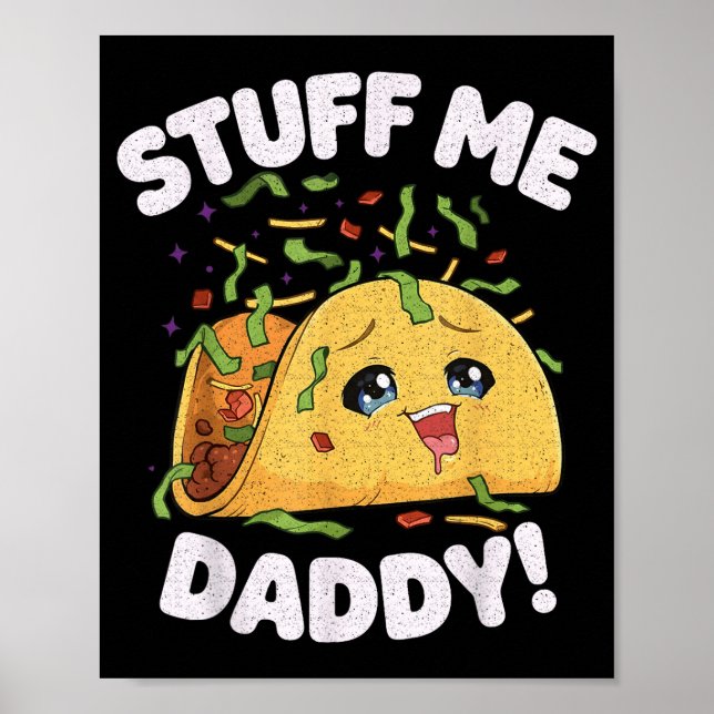 Affiche Trucs papa drôle naughty taco kawaii cinco de (Devant)