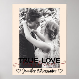 Affiche True Love Lasts Forever mous Couple Heart Photo