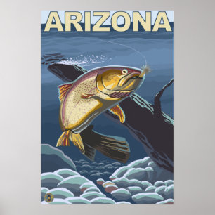 Affiche Truite à couteaux PêcheArizona