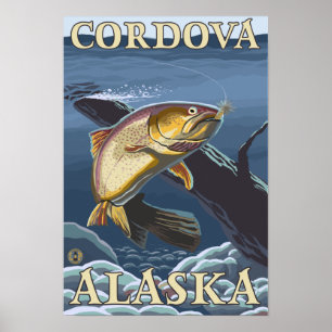 Affiche Truite pêchant la section transversale - Cordova,