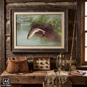 Affiche Truitelle de ruisseau par S.A. Kilbourne Poisson v