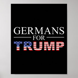 Affiche Trump 2020 - Allemands pour Trump - Élections 2024