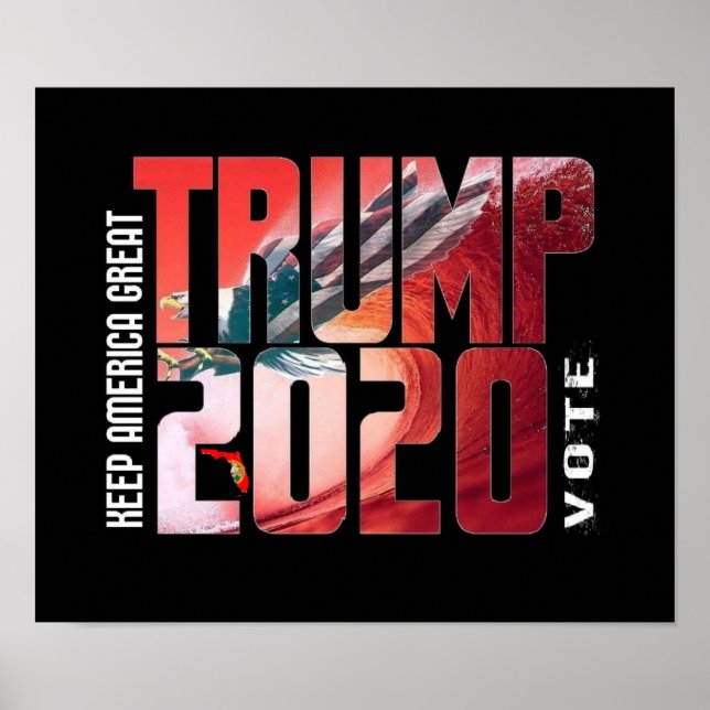 Affiche Trump 2020 Florida Red Wave (Devant)