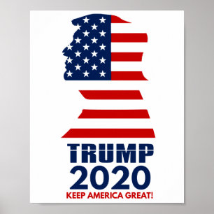 Affiche Trump 2020 Garder l'Amérique grande