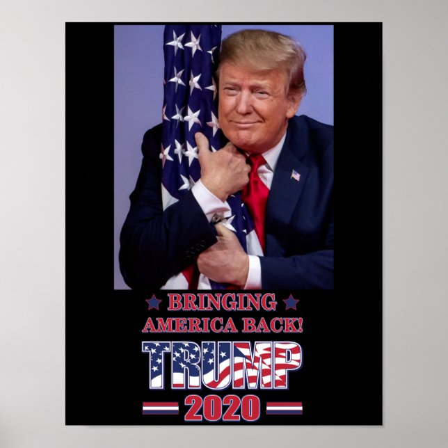 Affiche Trump 2020 rétablisse l'Amérique (Devant)