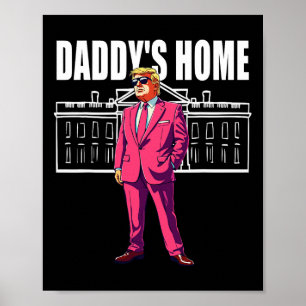 Affiche Trump 2024 à la maison de papa