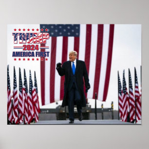 Affiche Trump 2024 Amérique d'abord