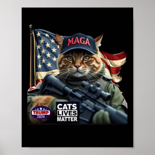 Affiche Trump 2024 Cats vit un problème