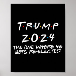 Affiche Trump 2024, Celui Où Il Est Réélu
