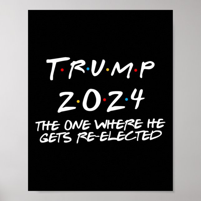 Affiche Trump 2024, Celui Où Il Est Réélu (Devant)