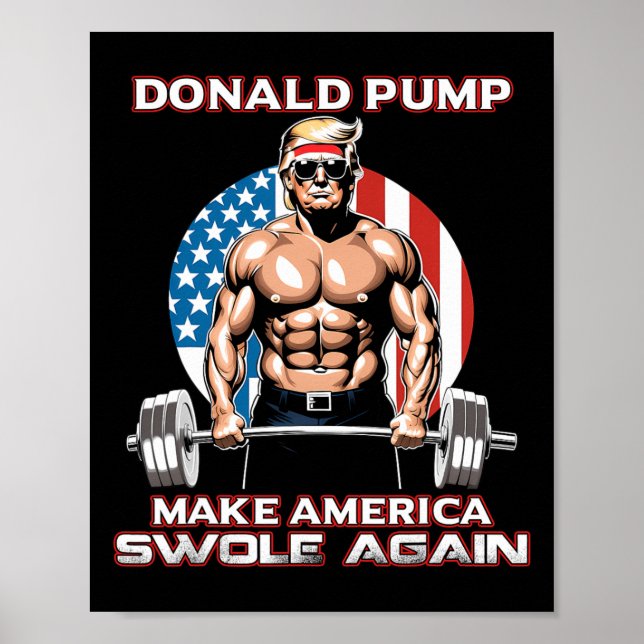 Affiche Trump 2024 Donald Pump fait renouer l'Amérique (Devant)