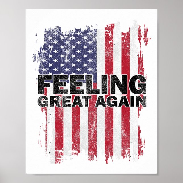 Affiche Trump 2024 - Drapeau américain V (Devant)