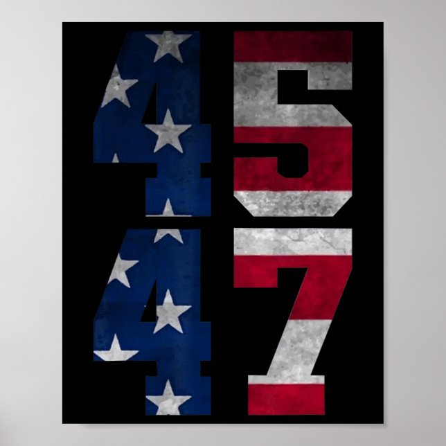 Affiche Trump 2024 - Drapeau du président américain (Devant)