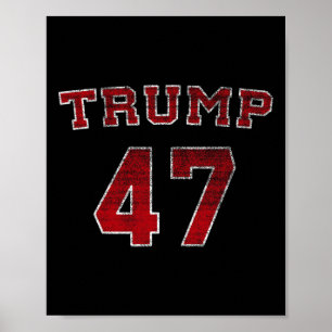 Affiche Trump 2024 Élection 47 Victoire Gagne Président In