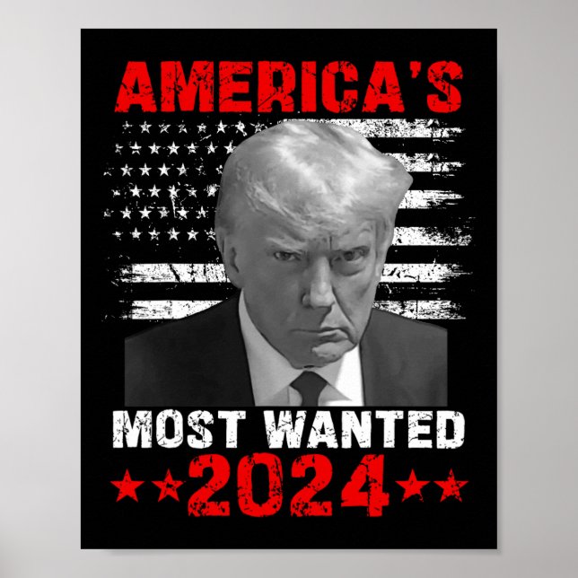 Affiche Trump 2024 le plus Recherché (Devant)